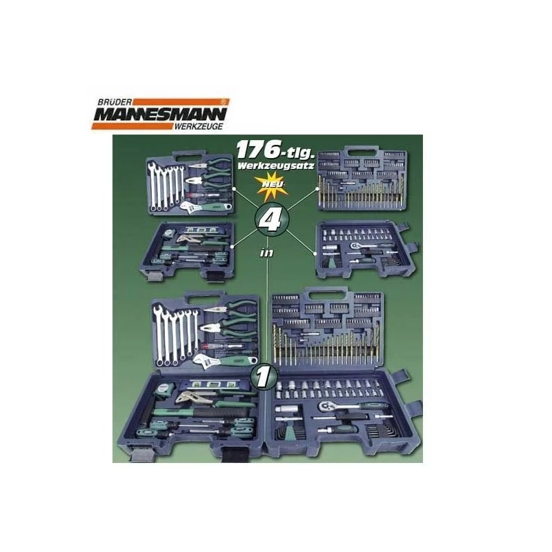 Комплект инструменти Mannesmann, 176 части